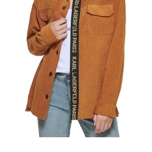 Karl Lagerfeld  Tan Corduroy Shirt Jacket